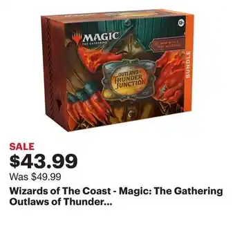 Best Buy Wizards of The Coast - Magic: The Gathering Outlaws of Thunder Junction Bundle - 9 Play Boosters, 30 Land cards + Exclusive A offer