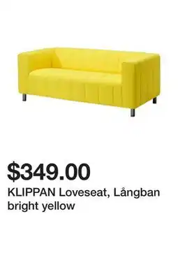 Ikea KLIPPAN Loveseat, Långban bright yellow offer