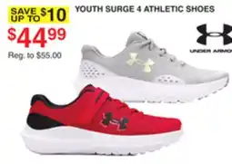 Dunham's Sports UNDER ARMOUR YOUTH SURGE 4 ATHLETIC SHOES offer