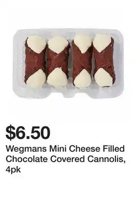 Wegmans Wegmans Mini Cheese Filled Chocolate Covered Cannolis, 4pk offer