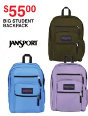 Dunham's Sports JANSPORT BIG STUDENT BACKPACK offer