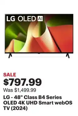 Best Buy LG - 48 Class B4 Series OLED 4K UHD Smart webOS TV (2024) offer