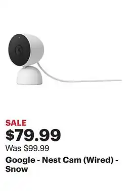 Best Buy Google - Nest Cam (Wired) - Snow offer