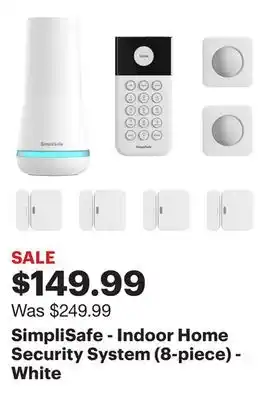 Best Buy SimpliSafe - Indoor Home Security System (8-piece) - White offer