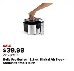 Best Buy Bella Pro Series - 4.2-qt. Digital Air Fryer - Stainless Steel Finish offer