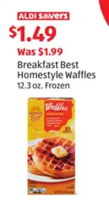 Aldi Breakfast Best Homestyle Waffles offer