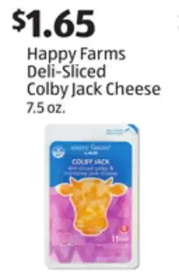 Aldi Happy Farms Deli-Sliced Colby Jack Cheese offer