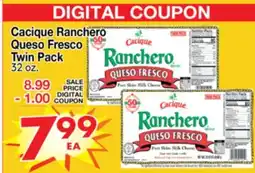 Superior Grocers Cacique Ranchero Queso Fresco Twin Pack offer