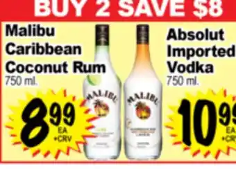 Superior Grocers Malibu Caribbean Coconut Rum offer