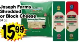 Superior Grocers Joseph Farms Shredded or Block Cheese offer