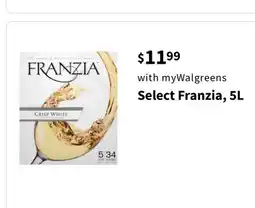 Walgreens Select Franzia, 5L offer