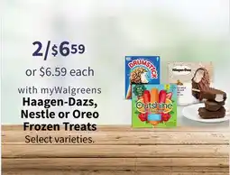 Walgreens Haagen-Dazs, Nestle or Oreo Frozen Treats offer