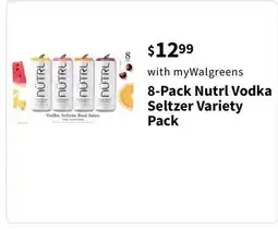 Walgreens 8-Pack Nutrl Vodka Seltzer Variety Pack offer