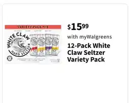Walgreens 12-Pack White Claw Seltzer Variety Pack offer