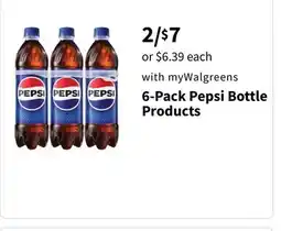 Walgreens 6-Pack Pepsi Bottle Products offer