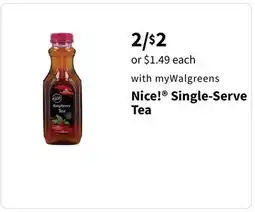 Walgreens Nice! Single-Serve Tea offer