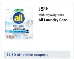 Walgreens All Laundry Care offer