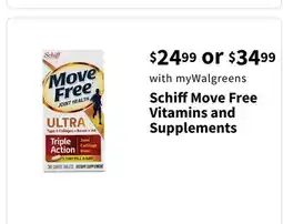 Walgreens Schiff Move Free Vitamins and Supplements offer