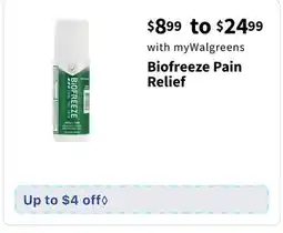 Walgreens Biofreeze Pain Relief offer