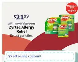 Walgreens Zyrtec Allergy Relief offer