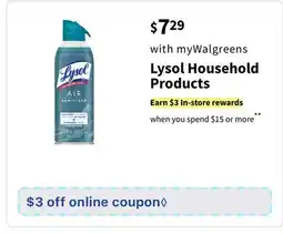 Walgreens Lysol Household Products offer