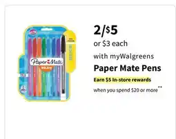 Walgreens Paper Mate Pens offer