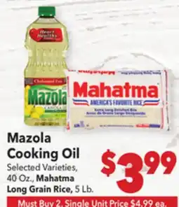 Vallarta Supermarkets Mazola Cooking Oil offer
