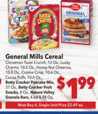 Vallarta Supermarkets General Mills Cereal offer