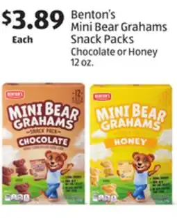 Aldi Benton's Mini Bear Grahams Snack Packs offer