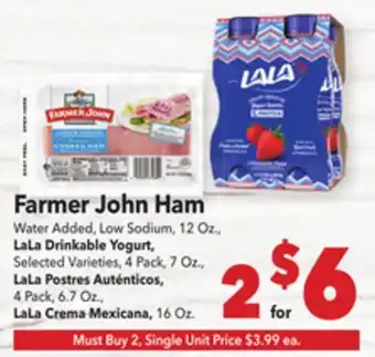 Vallarta Supermarkets Farmer John Ham offer