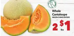 Vallarta Supermarkets Whole Cantaloupe / MELÓN CHINO ENTERO offer