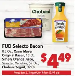 Vallarta Supermarkets FUD Selecto Bacon offer