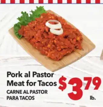 Vallarta Supermarkets Pork al Pastor Meat for Tacos / CARNE AL PASTOR PARA TACOS offer
