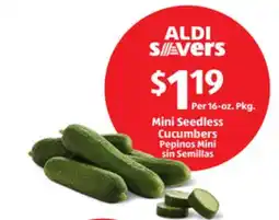 Aldi Mini Seedless Cucumbers offer