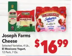 Vallarta Supermarkets Joseph Farms Cheese offer