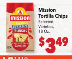 Vallarta Supermarkets Mission Tortilla Chips offer