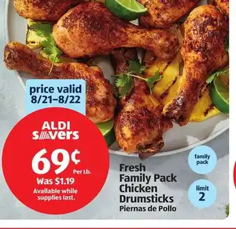 Aldi Fresh Family Pack Chicken Drumsticks offer