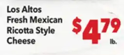 Vallarta Supermarkets Los Altos Fresh Mexican Ricotta Style Cheese offer