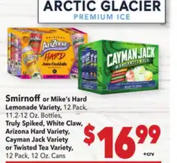 Vallarta Supermarkets Smirnoff or Mike's Hard Lemonade Variety offer