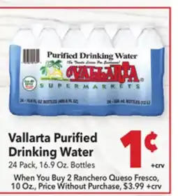 Vallarta Supermarkets Vallarta Purified Drinking Water offer