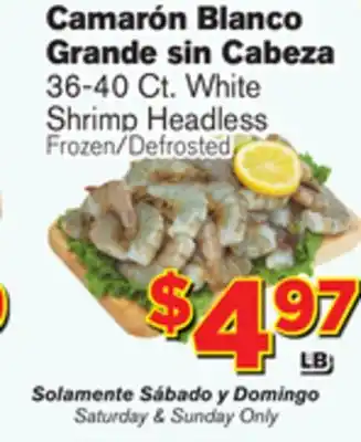 El Super Fresh Ct White Shrimp offer