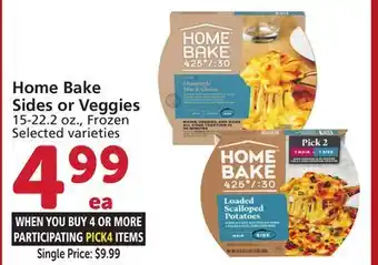 Vons Home Bake Sides or Veggies offer