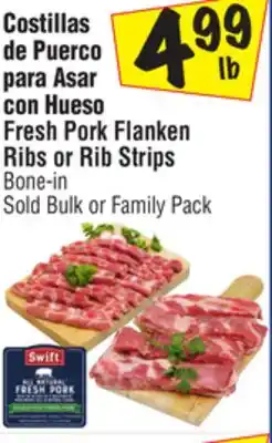 El Super Fresh Pork Flanken Ribs or Rib Strips Bone-in offer