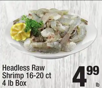 Super King Markets Headless Raw Shrimp 16-20 ct 4 lb Box offer