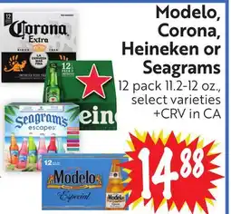 Modelo, Corona, Heineken or Seagrams
