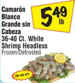 El Super 36-40 Ct. White Shrimp Headless offer
