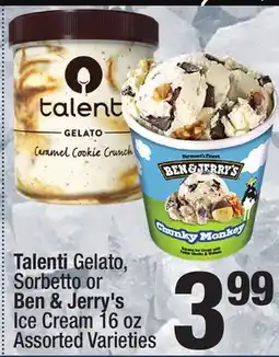 Super King Markets Talenti Gelato, Sorbetto or Ben & Jerry's Ice Cream offer