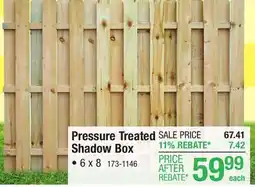 Menards 6 x 8 Pressure Treated Shadow Box Wood Fence Panel offer