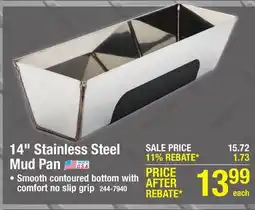 Menards Masterforce 14 Stainless Steel Drywall Mud Pan offer