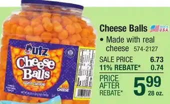 Menards Utz Cheese Balls - 28 oz offer